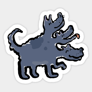 Kerberos, the triple-headed hound of hades Sticker